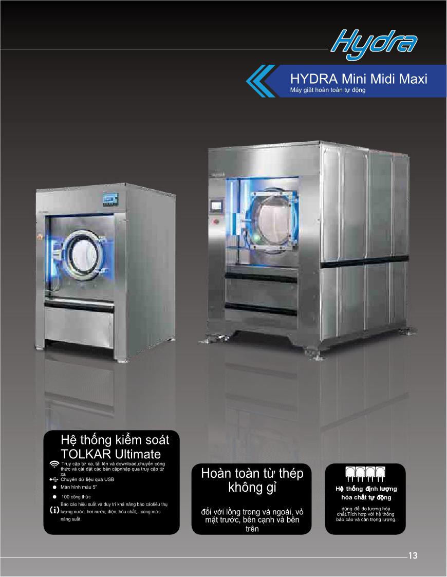 Máy giặt công nghiệp HYDRA Mini Midi Maxi